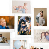 Collage Photo Frame for Picture 10 pcs 13x18 cm White MDF - Top-Down View