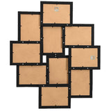 Collage Photo Frame for Picture 10 pcs 13x18 cm Black MDF - Side View