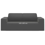 2-Seater Stretch Couch Slipcover Anthracite Polyester Jersey