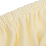 2-Seater Stretch Couch Slipcover Cream Polyester Jersey
