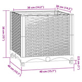 Raised Bed 40x40x38 cm Polypropylene - Close-Up Angle