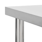 Kitchen Work Table with Wheels 60x60x85 cm Stainless Steel