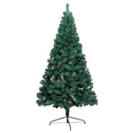 Artificial Half Pre-lit Christmas Tree with St& Green 120 cm