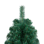 Artificial Half Pre-lit Christmas Tree with St& Green 120 cm