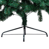 Artificial Half Pre-lit Christmas Tree with Stand Green 120 cm PVC - Close-Up Angle