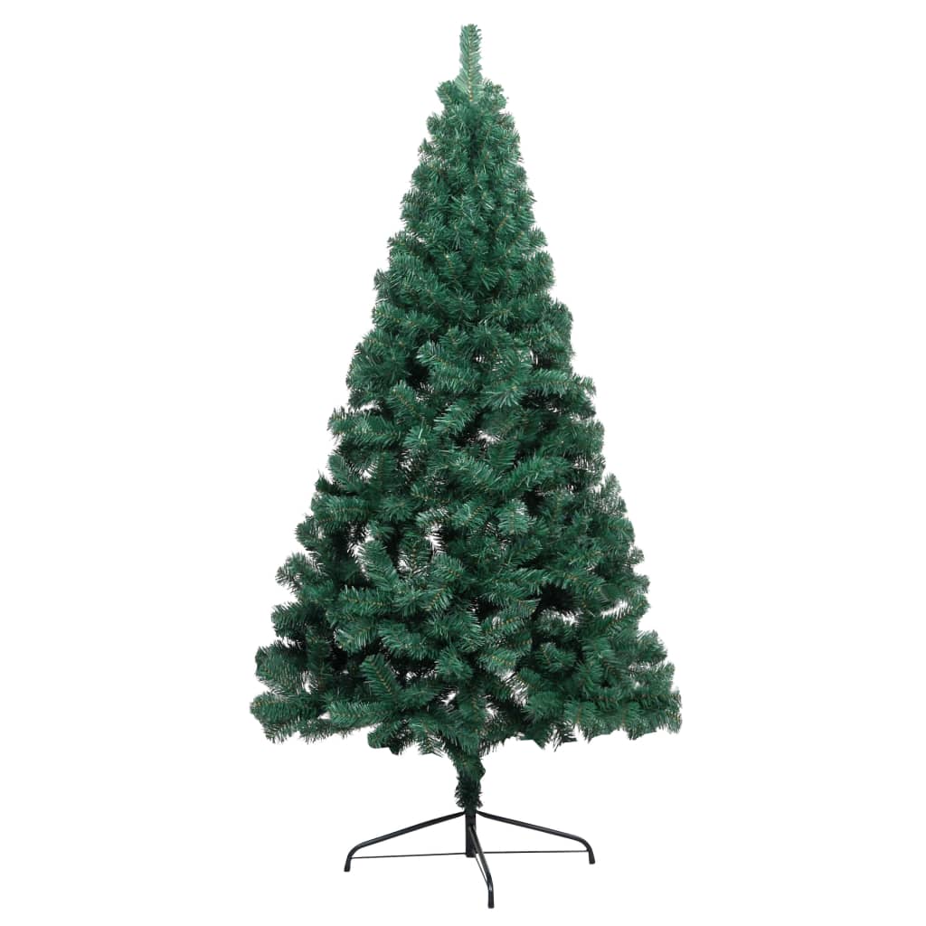 Artificial Half Pre-lit Christmas Tree with Stand Green 150 cm PVC