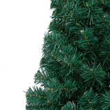 Artificial Half Pre-lit Christmas Tree with Stand Green 150 cm PVC - Rear View