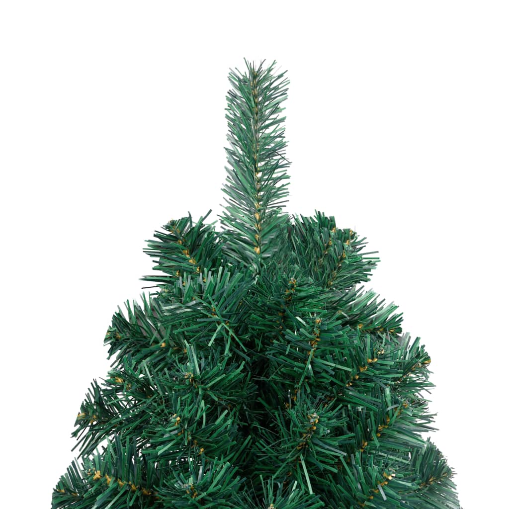 Artificial Half Pre-lit Christmas Tree with Stand Green 150 cm PVC