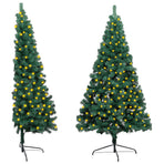 Artificial Half Pre-lit Christmas Tree with St& Green 180 cm