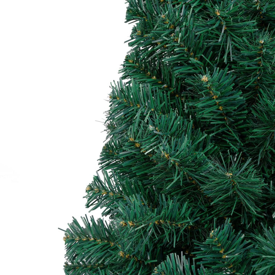 Artificial Half Pre-lit Christmas Tree with St& Green 180 cm