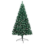 Artificial Half Pre-lit Christmas Tree with St& Green 240 cm