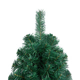Artificial Half Pre-lit Christmas Tree with Stand Green 240 cm PVC