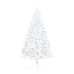 Artificial Half Pre-lit Christmas Tree with Stand White 120 cm PVC