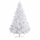 Artificial Half Pre-lit Christmas Tree with Stand White 180 cm PVC