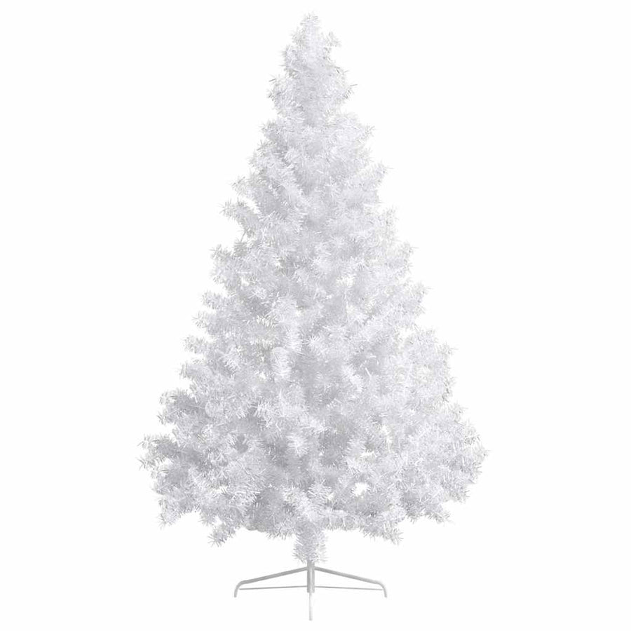Artificial Half Pre-lit Christmas Tree with Stand White 180 cm PVC