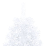 Artificial Half Pre-lit Christmas Tree with Stand White 180 cm PVC - Low Angle
