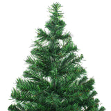 Artificial Pre-lit Christmas Tree with Stand 120 cm 230 Branches - Top-Down View