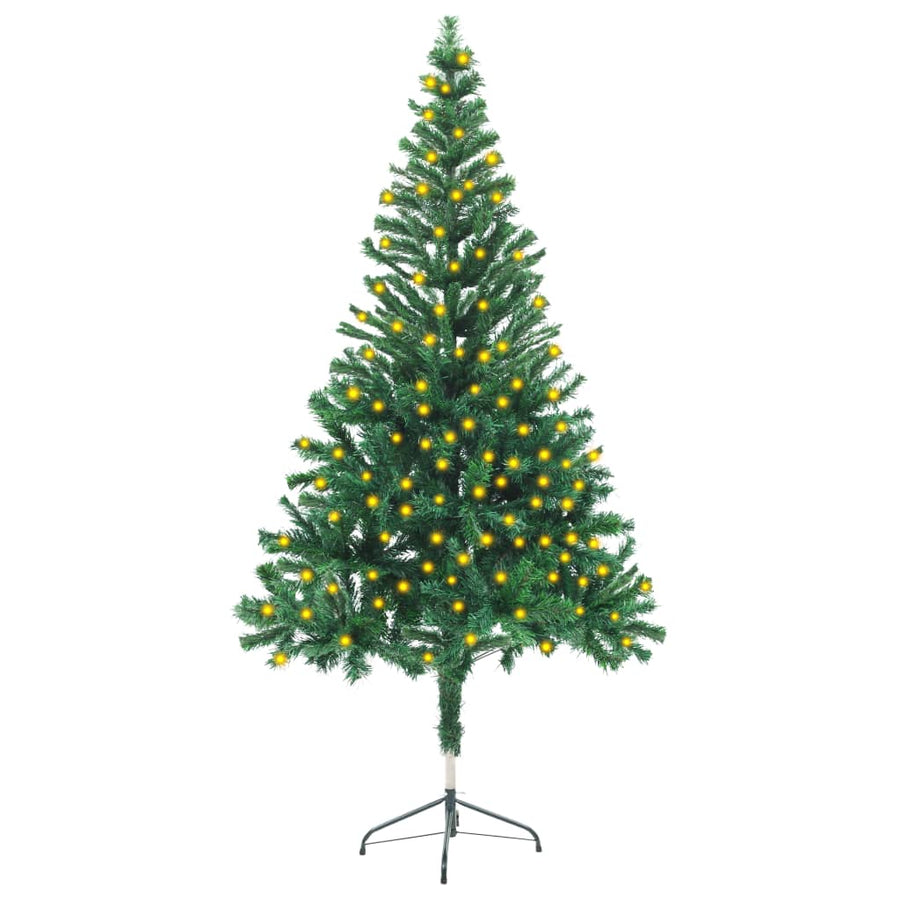 Artificial Pre-lit Christmas Tree with Stand 150cm 380 Branches