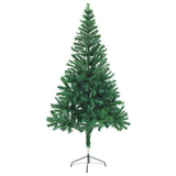 Artificial Pre-lit Christmas Tree with Stand 150 cm 380 Branches - Side View