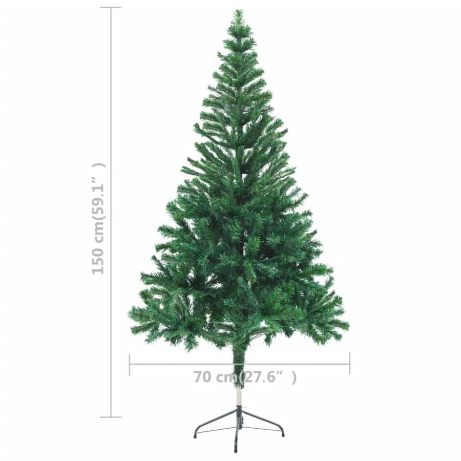Artificial Pre-lit Christmas Tree with Stand 150cm 380 Branches