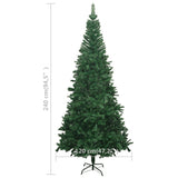 Artificial Pre-lit Christmas Tree L 240 cm Green
