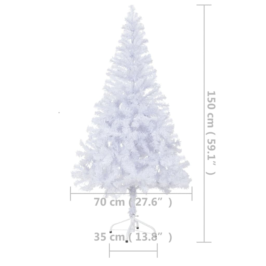 Artificial Pre-lit Christmas Tree with Stand 150cm 380 Branches