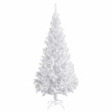 Artificial Pre-lit Christmas Tree with Stand 180 cm 620 Branches - Side View