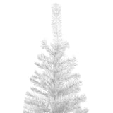 Artificial Pre-lit Christmas Tree L 240 cm White - Top-Down View
