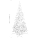 Artificial Pre-lit Christmas Tree L 240 cm White - Extra Image