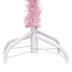 Artificial Pre-lit Christmas Tree with Stand Pink 150 cm PVC