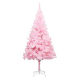 Artificial Pre-lit Christmas Tree with Stand Pink 240 cm PVC