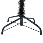 Artificial Pre-lit Christmas Tree with Stand Black 150 cm PVC