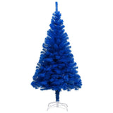 Artificial Pre-lit Christmas Tree with Stand Blue 120 cm PVC