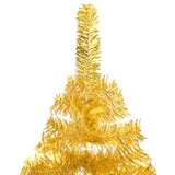 Artificial Pre-lit Christmas Tree with Stand Gold 240 cm PET