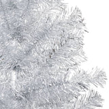 Artificial Pre-lit Christmas Tree with Stand Silver 120 cm PET - Side View