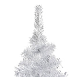 Artificial Pre-lit Christmas Tree with Stand Silver 150 cm PET