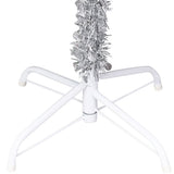 Artificial Pre-lit Christmas Tree with Stand Silver 180 cm PET