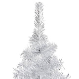 Artificial Pre-lit Christmas Tree with Stand Silver 240 cm PET