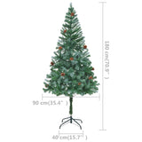 Artificial Pre-lit Christmas Tree with Pine Cones 180 cm - Extra Image