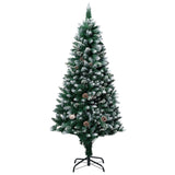 Artificial Christmas Tree LEDs&Pine Cones&White Snow 150 cm - Front View