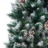 Artificial Christmas Tree LEDs&Pine Cones&White Snow 240 cm - Top-Down View