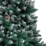 Artificial Christmas Tree LEDs&Pine Cones&White Snow 240 cm - 45-Degree Angle