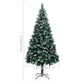 Artificial Christmas Tree LEDs&Pine Cones&White Snow 240 cm - Close-Up Angle