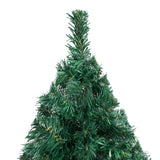 Artificial Pre-lit Christmas Tree with Thick Branches Green 120 cm - Top-Down View
