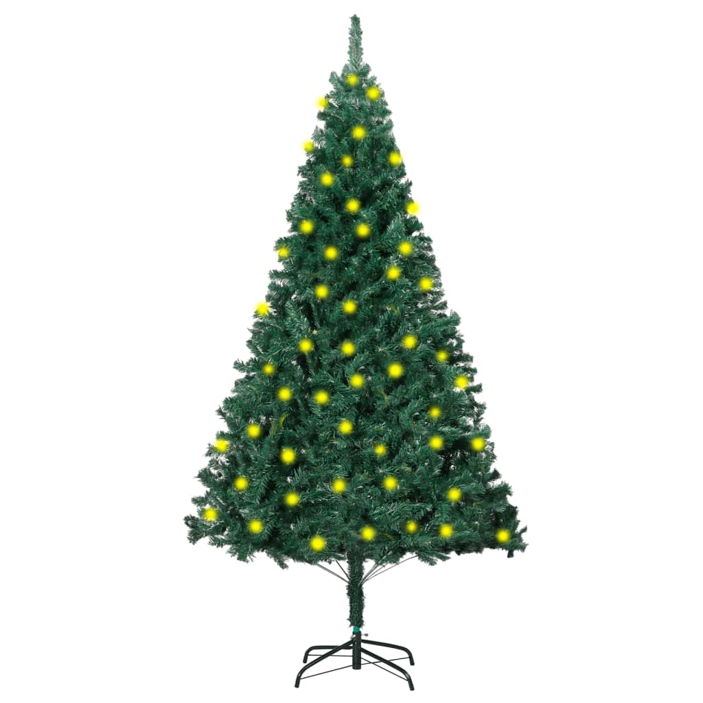 Artificial Pre-lit Christmas Tree with Thick Branches Green 150 cm