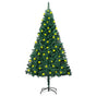 Artificial Pre-lit Christmas Tree with Thick Branches Green 180 cm