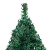 Artificial Pre-lit Christmas Tree with Thick Branches Green 180 cm - 45-Degree Angle