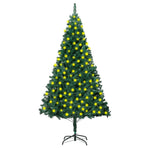 Artificial Pre-lit Christmas Tree with Thick Branches Green 210 cm