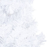 Artificial Pre-lit Christmas Tree with Thick Branches White 120 cm - Top-Down View