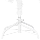 Artificial Pre-lit Christmas Tree with Thick Branches White 120 cm - Rear View